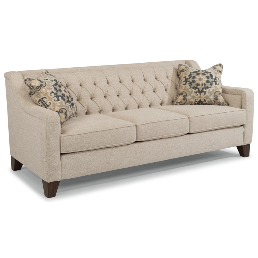 Flexsteel Sullivan 7103-31 Contemporary Sofa with Tufted Back | Dunk ...